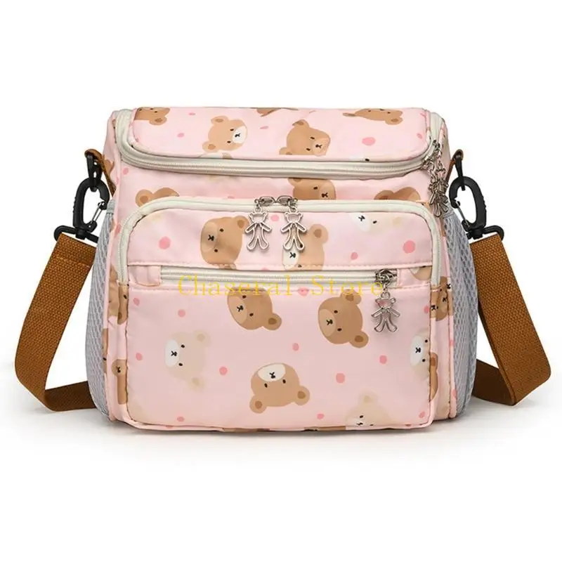 E7CE Spacious Mother Bag for Baby Essential Multifunction Baby Gear Organizes Bag Essential Baby Travel Bag Easy Access Storage