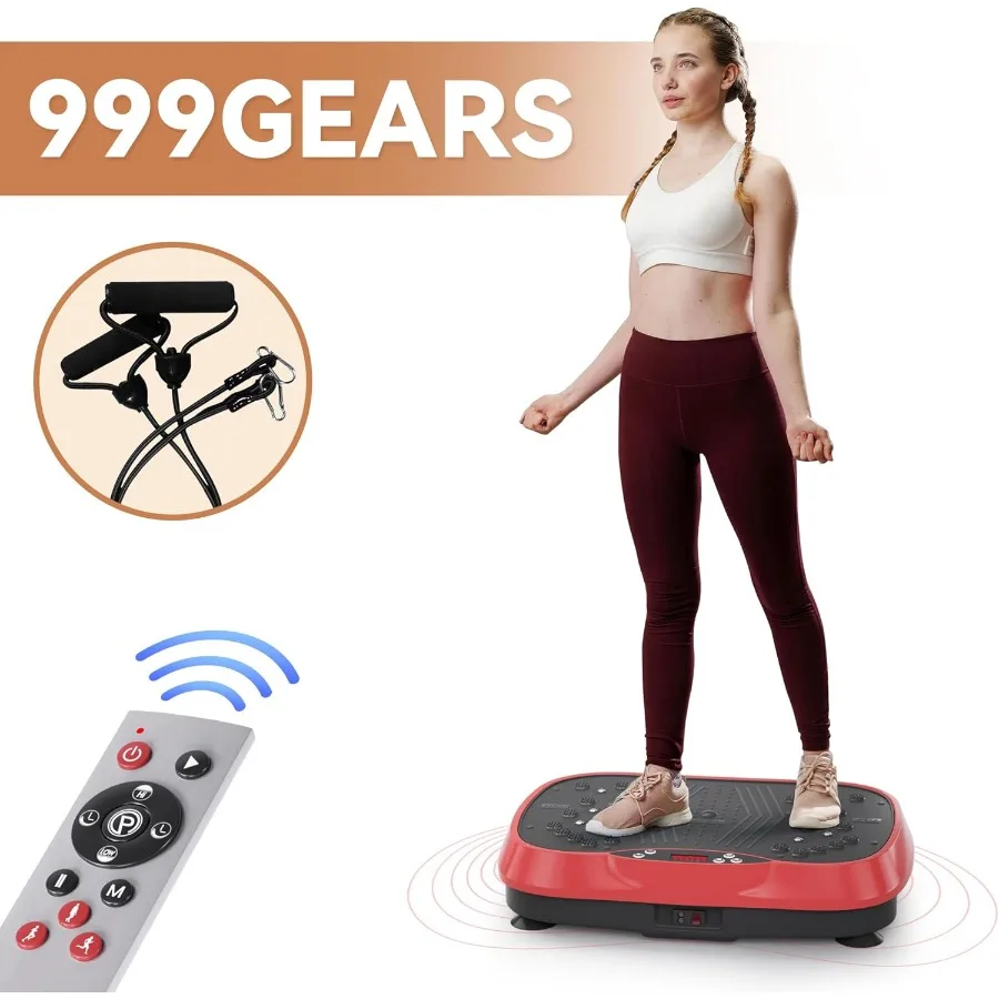 آلة تمرين لوحة الاهتزاز مع جهاز تحكم عن بعد لتمرين الجسم بالكامل في المنزل 200 إعدادات سرعة قابلة للتعديل لدعم Wei #2