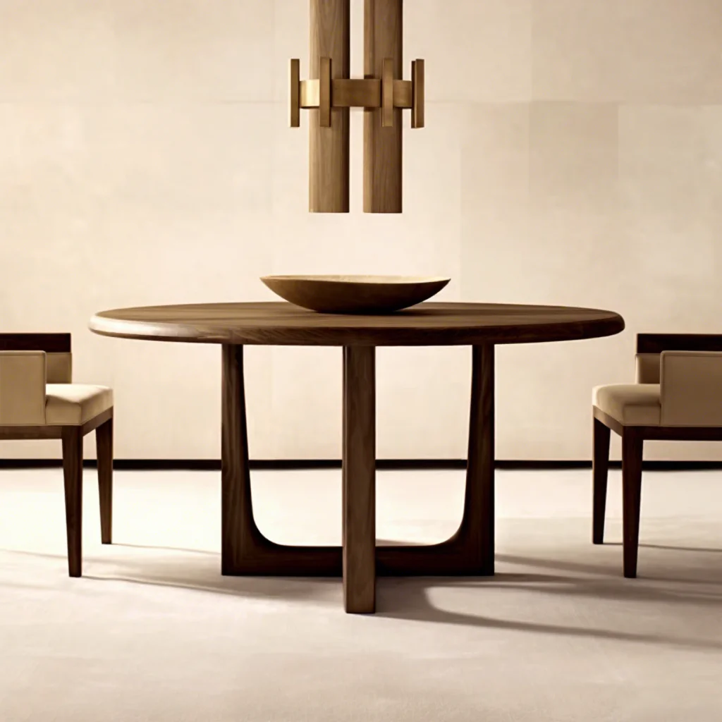 Luxury Modern Italian Minimalism Solid Wood Dinning Table Furniture Set Customized Color Size Durable Master Design for Hotel