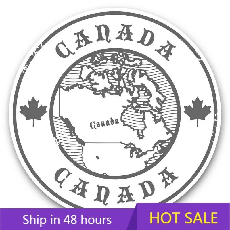 

Canada Red Travel Holiday Map Windshield Luggage Kayak Suv Vinyl Decal Exterior Accessories