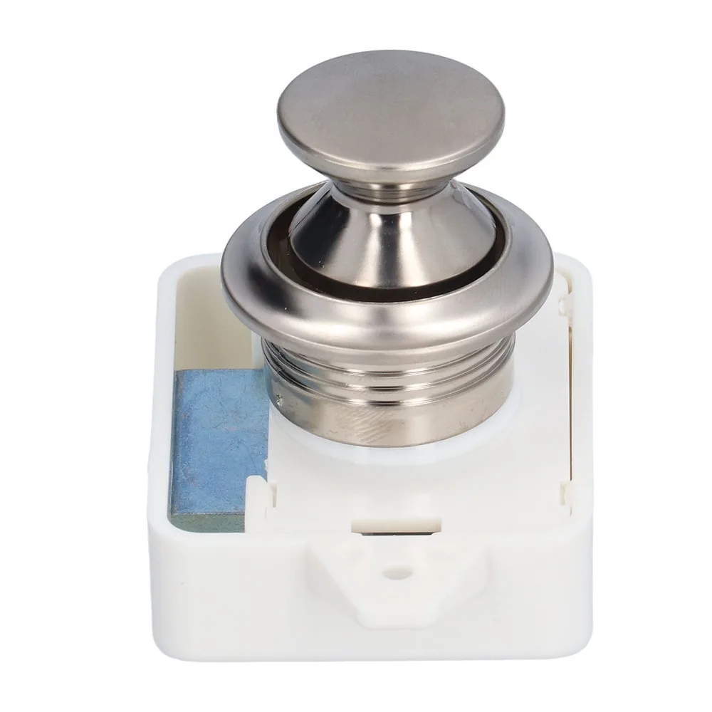 Marine Grade Metal Push Button Latch Push Button Mechanism Door Knob Keyless Catch Lock Caravan Hardware