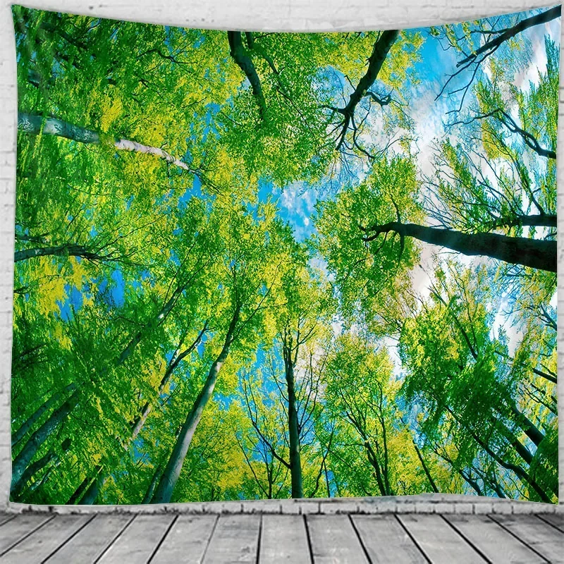 

Forest plant printed tapestry Mandala home decoration Yuga mat hippy Bohemian decorative bedroom sheet sofa blanket