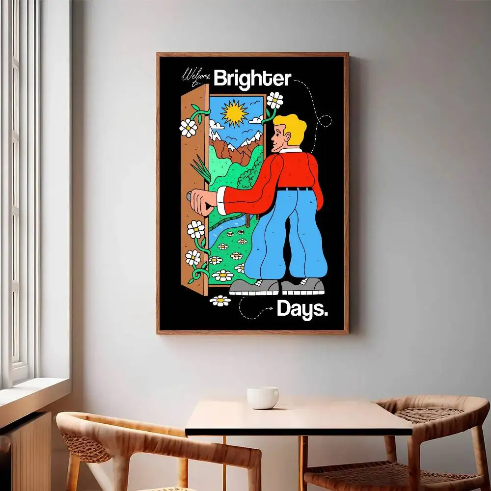 Brighter Days Poster Paper Print Home Living Room Bedroom Entrance Bar Cafe Art Painting Decoration