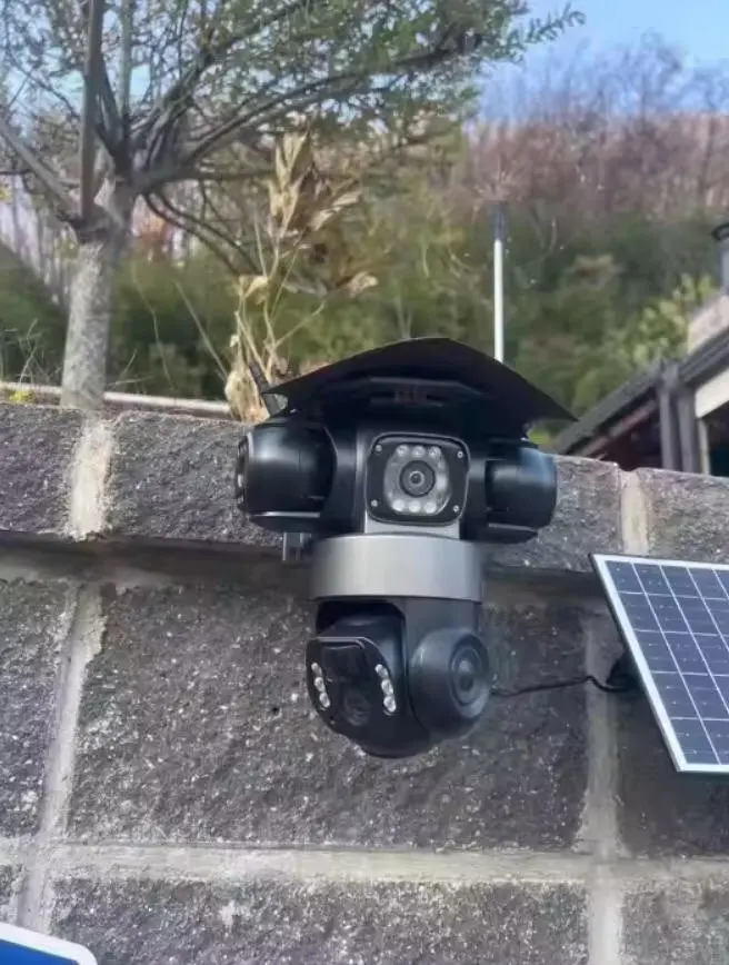 15MP 8K Wifi HD Camera Three Lenses Solar ip Camera Outdoor Wireless Waterproof PIR Night Vision AI Human Tracking Surveillance photo review