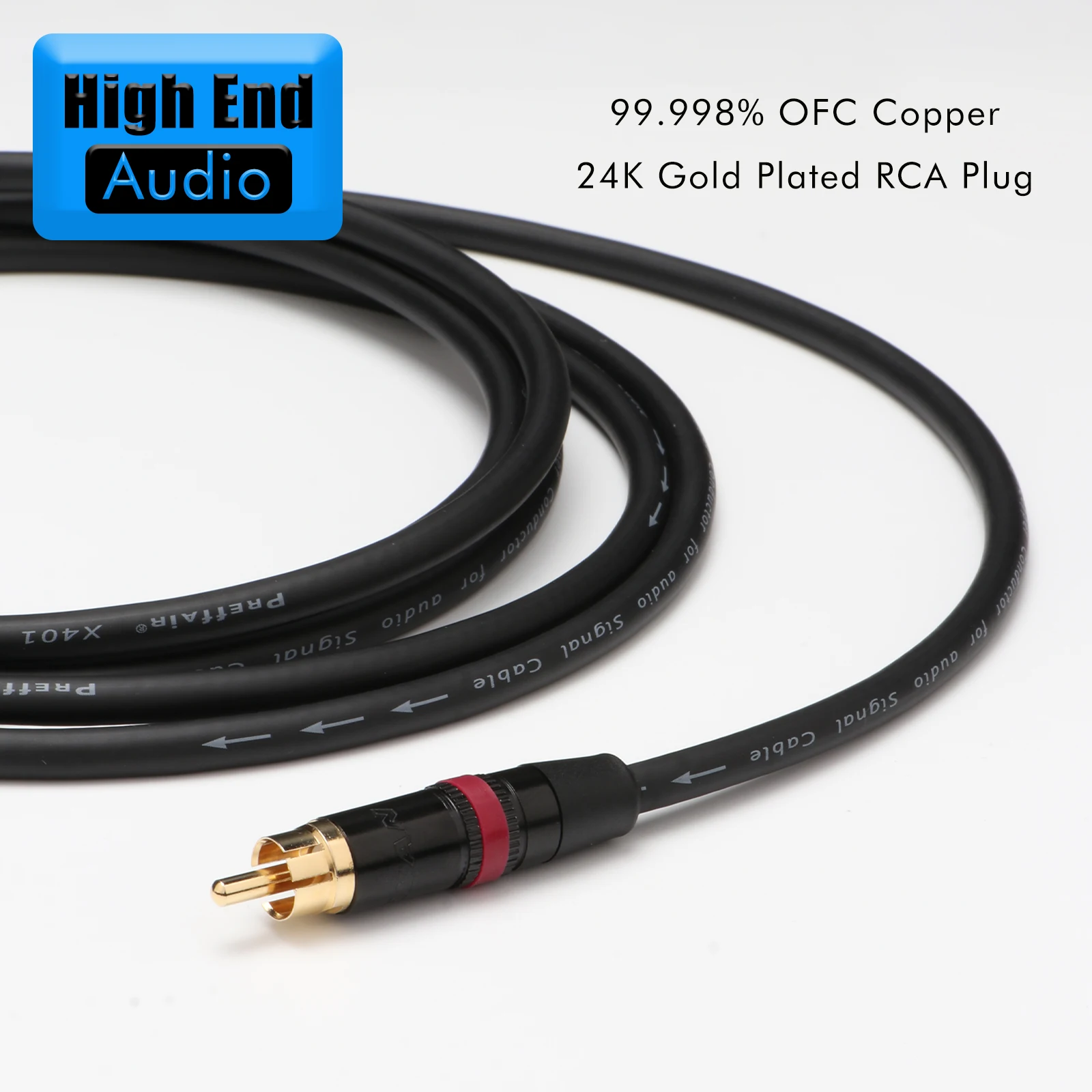 Preffair OFC 3.5mm Male to RCA Male Cable Durable Practical Multi-functional Right Angle Audio AUX cable