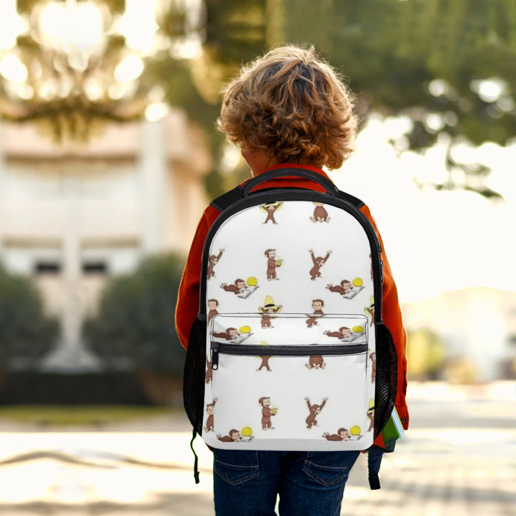 Curious George-Sac à Dos Étanche de Grande Capacité, Cartable d'École pour Ordinateur Portable, 17 Pouces, pour Garçon et Femme, Nouvelle Collection ﻿ ﻿