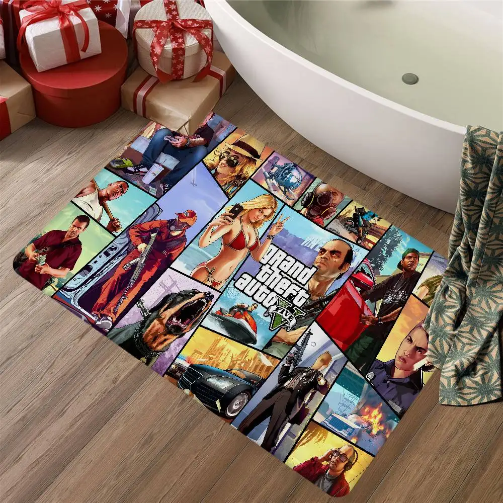 Gta5 سجادة باب على الطراز الشمالي لغرفة النوم وغرفة المعيشة ممسحة شرفة منزلية مضادة للانزلاق Alfombra #4