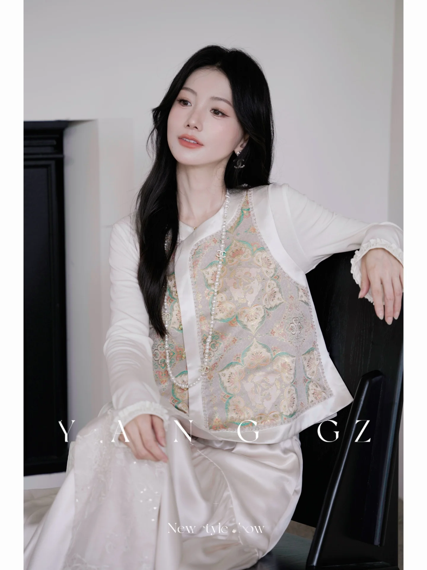 

New Chinese Sle National Faion Bouquet Flower Women's Silk Mixed Vest Outerwear Top Yang Gz Gz553gl65620