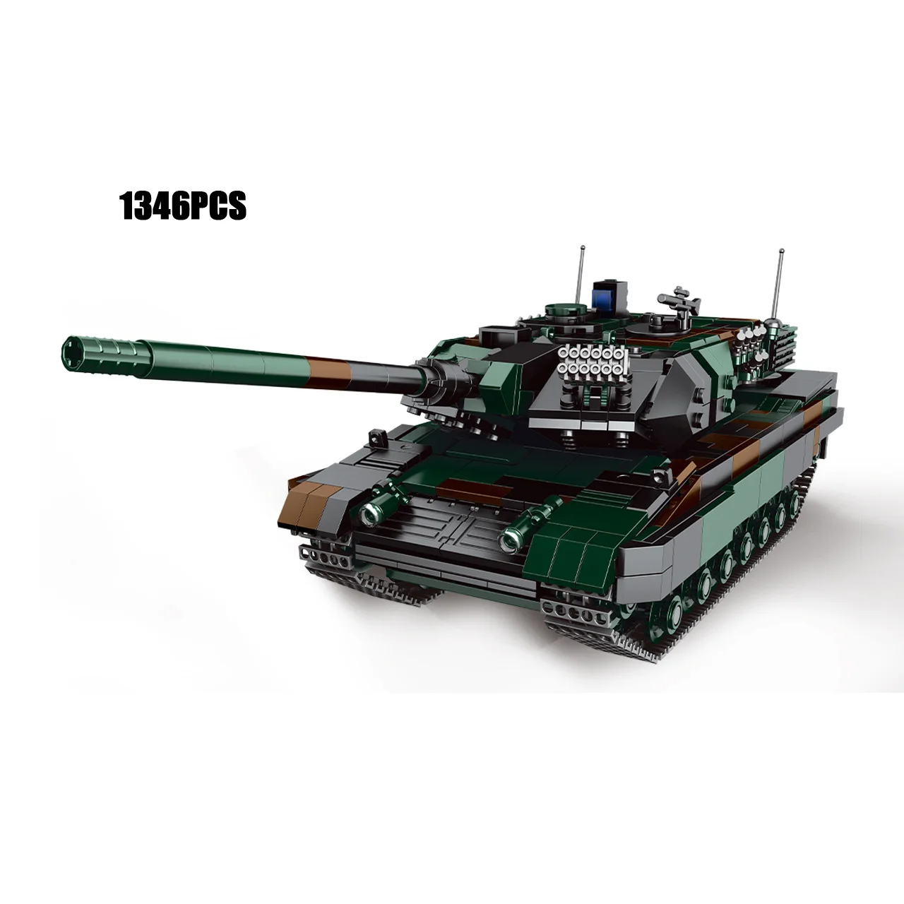 1:30 Scale Leopard 2A6 Main Battle Tank Vehicle Modern Military Model Building Block Germany Army Forces Brick Toys For Gift