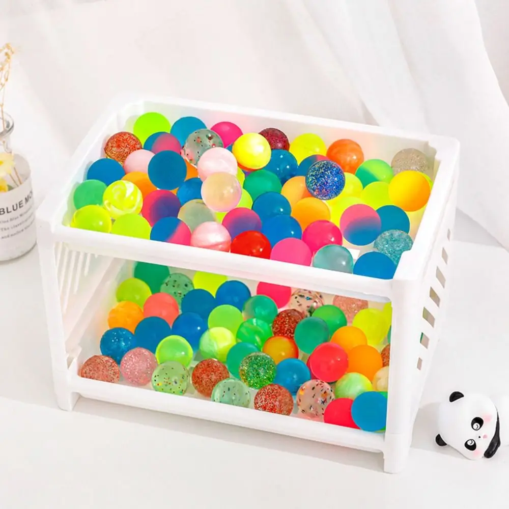 Gradient Color Colorful Bouncy Ball Creative Bouncing Shiny Rubber Ball Glitter Fun High Bounce Balls Party