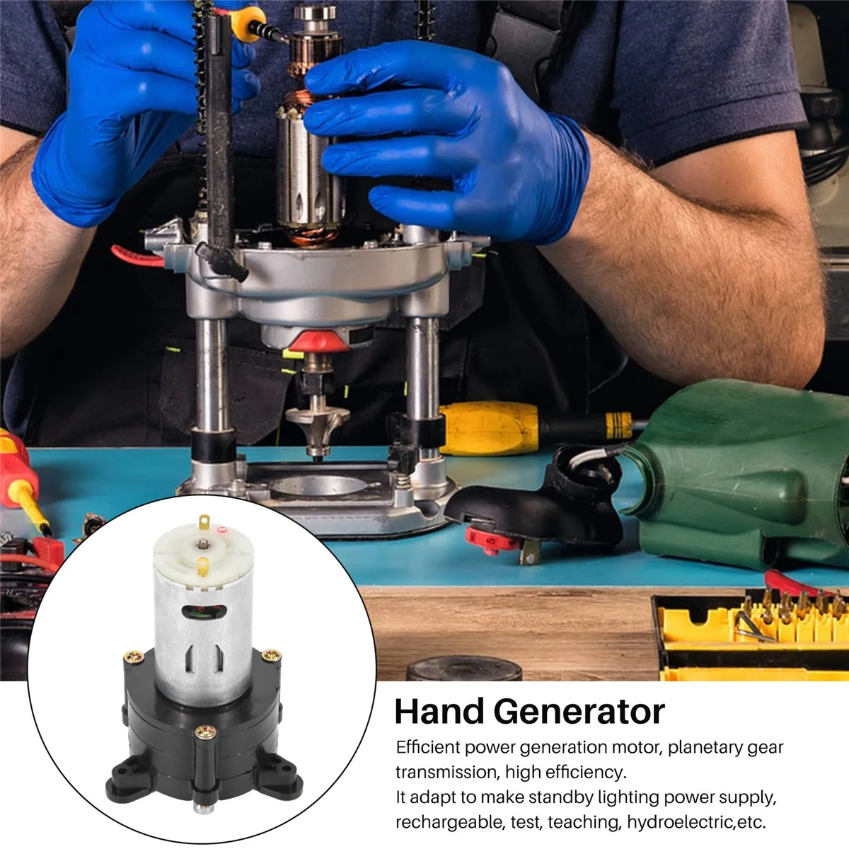 Mini generador de viento CC, dinamo manual, prueba hidráulica, DC 12V 24V, suministro de máquina de Motor, generador de emergencia