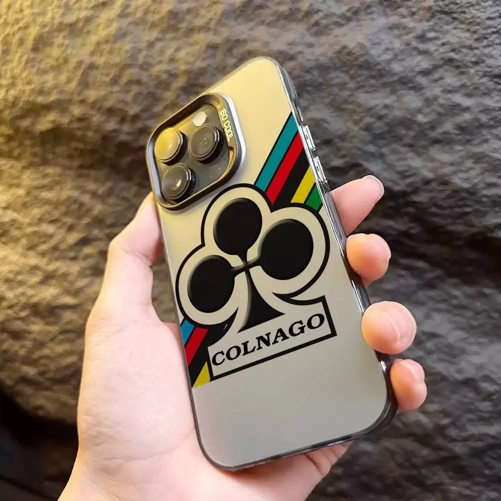 Роскошный велосипедный чехол для телефона C-Colnago IMD цвета серебристого цвета для IPhone 16, 15, 14, 13, 12, 11 Pro Max Plus Роскошный велосипедный чехол для телефона C-Colnago IMD цвета серебристого цвета для IPhone 16, 15, 14, 13, 12, 11 Pro Max Plus