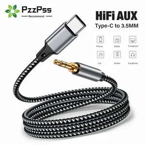 1 m 1.5 m 2 m USB Tipe C untuk 3.5 Mm Jack Kabel AUX DAC USB-C Audio Adaptor untuk Ponsel Headphone Mobil HI FI Suara Stereo Audio Konektor 10 audio penjualan terbaik hi end - №