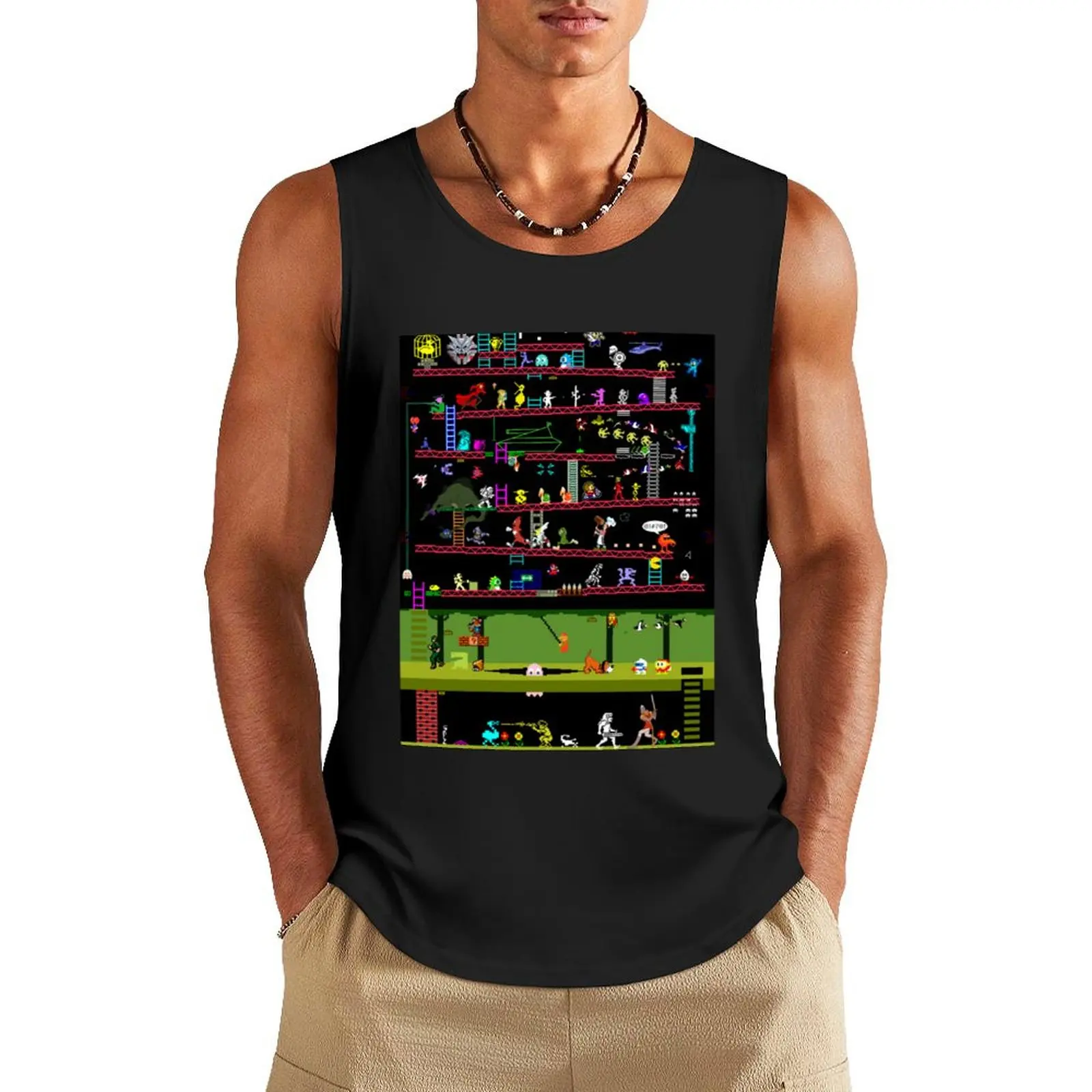 50 Video Game Tank Top gym top Men's sleeveless