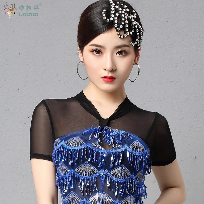 Latin Dance Competition Headwear Luxurious AB Stones Hair Accessories Adult and Child Socialce Ballroom Dance Stage Ornaments