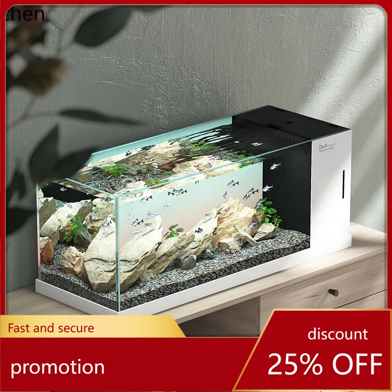 HXL Original Ecological Stream Tank Landscaping Desktop Fish Tank Filter Oxygenation Integrated Aquarium