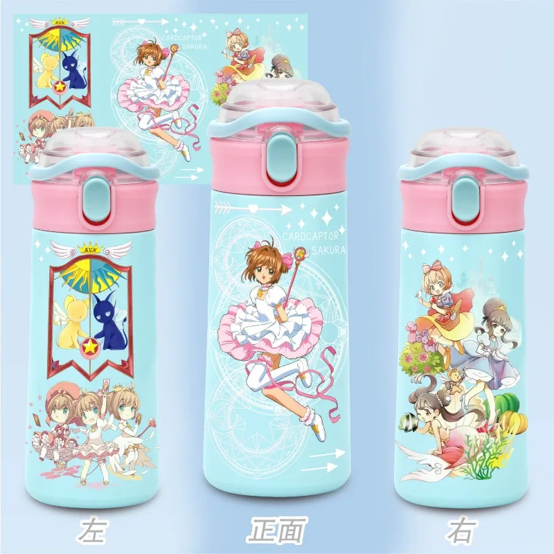 Cardcaptor Sakura Cartoon Animation Peripheral Thermos Cup 304 Stainless Steel Cute Student Japanese Water Cup Birthday Gift