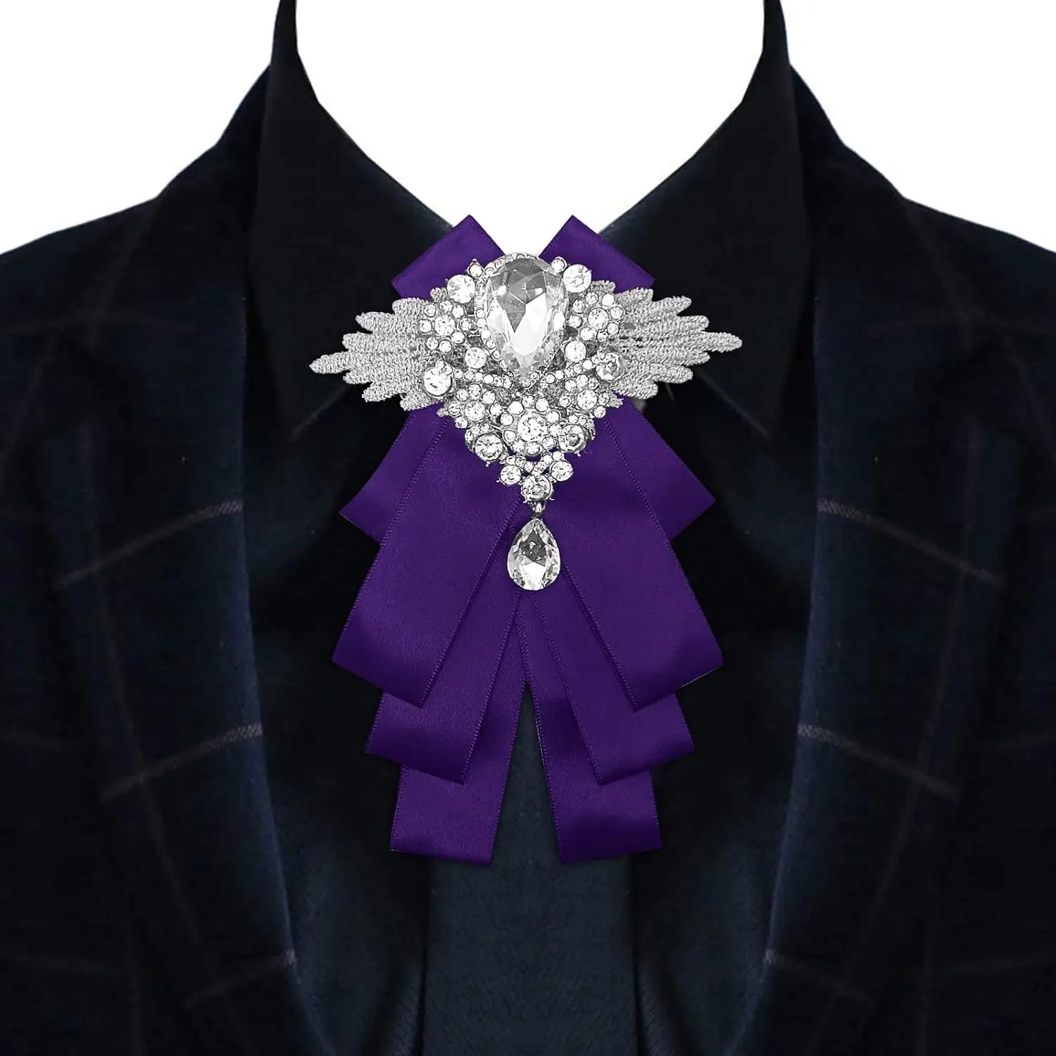 

Women's Men's Tie Ribbon Luxurious Rhinestone Bow Fashionable Business Banquet Banquet Suit Shirt Tailcoat Wedding Party