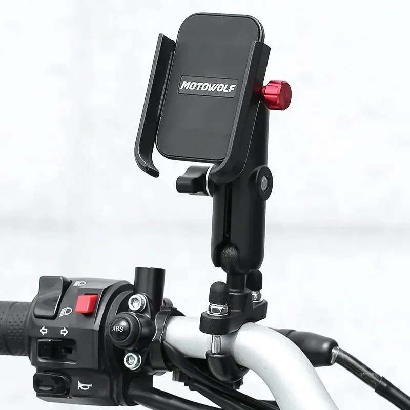 360 ° Rotation Motorrad Fahrrad Telefon Halter Stehen Aluminium Legierung Cellphne Halterung Mit USB Ladegerät Port 12-24V Motor Bike mount