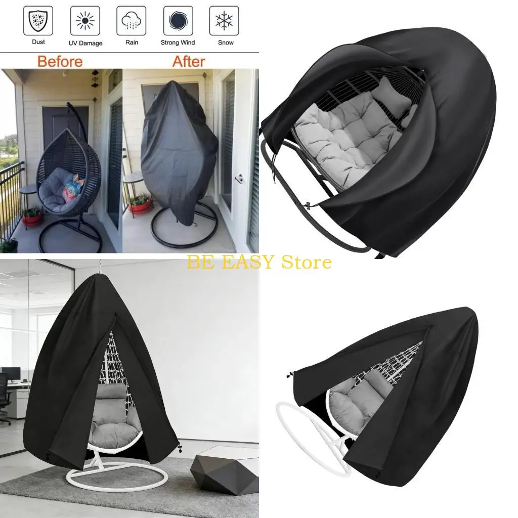 E28F Simple Global Swing Chair Cover for Deck Use Highlighting Impermeable Plan Security and Full Slide