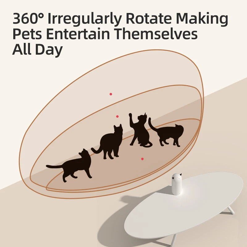 ROJECO Automatic Cat Toy Interactive Smart Pet Teasing LED Laser Indoor Cat Toy Accessories Handheld Electronic Cat Toys For Dog