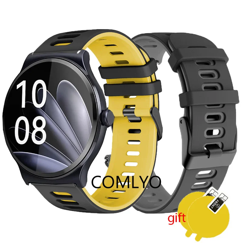 Silicone Band For Haylou solar lite Strap Smart Watch Wristband Bracelet Screen protector Film