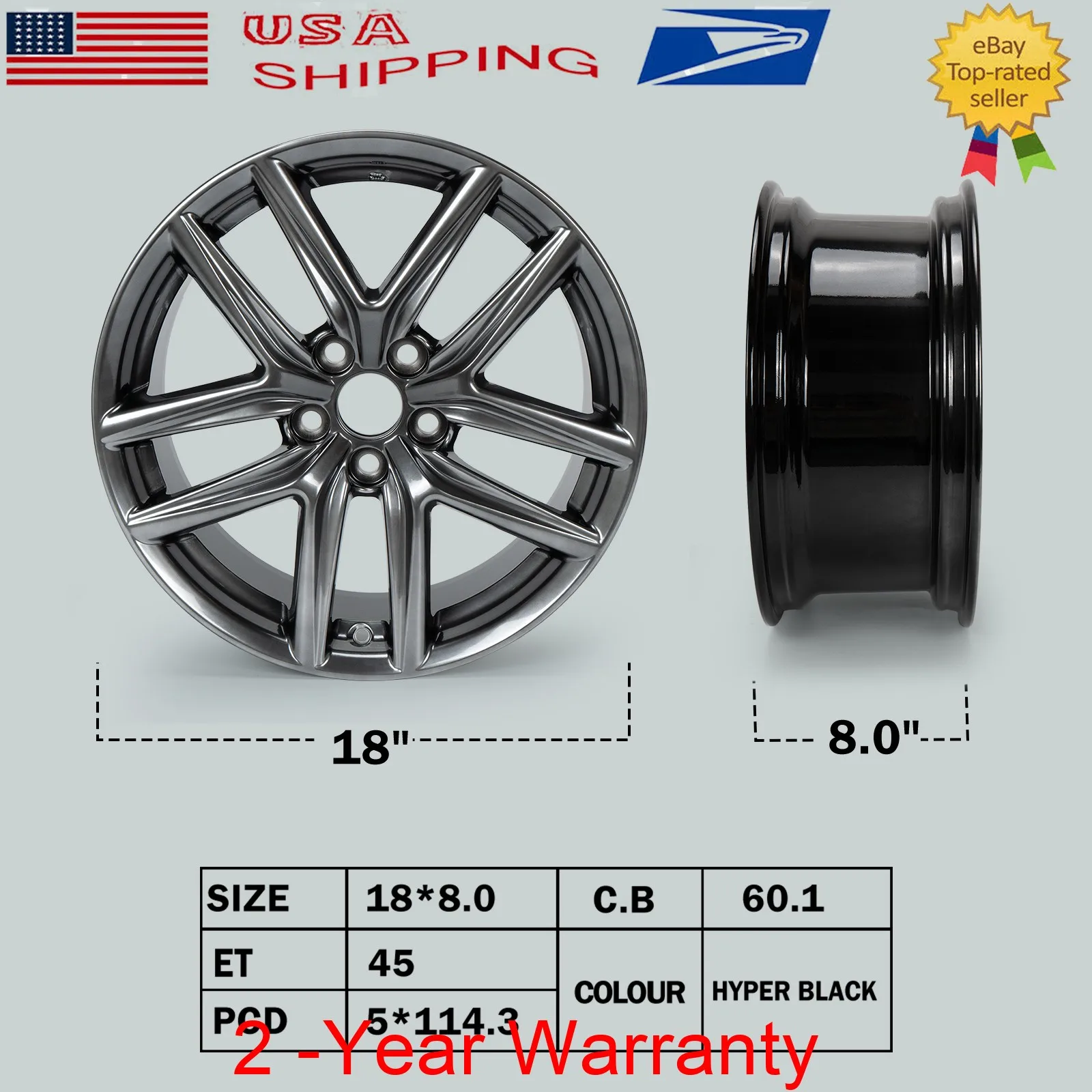 

NEW 18x8 Inch Alloy Wheel OEM Quality Rim For 2014-2020 LEXUS IS250 IS350