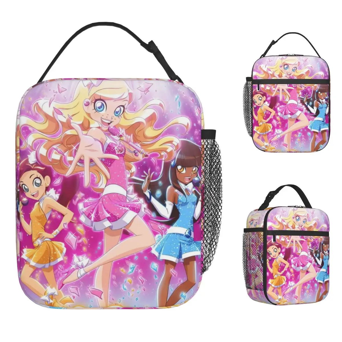 LoliRock Kopo الموسيقى الفتيات الغداء حقيبة متعة علب الاغذية المدرسة المحمولة الحرارية حمل حقائب اليد للرجال أكسفورد طباعة حقيبة للحفاظ على البرودة