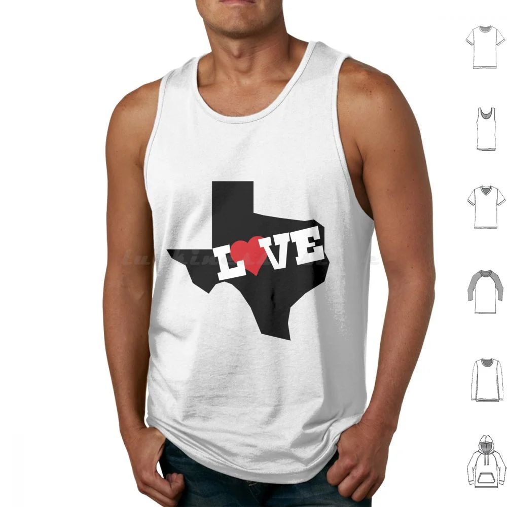 Texas Love Tank Tops Print Cotton My Heart Belongs In Texas Texas Texas Love Texas Heart Texas Shape Cowboy South Deep