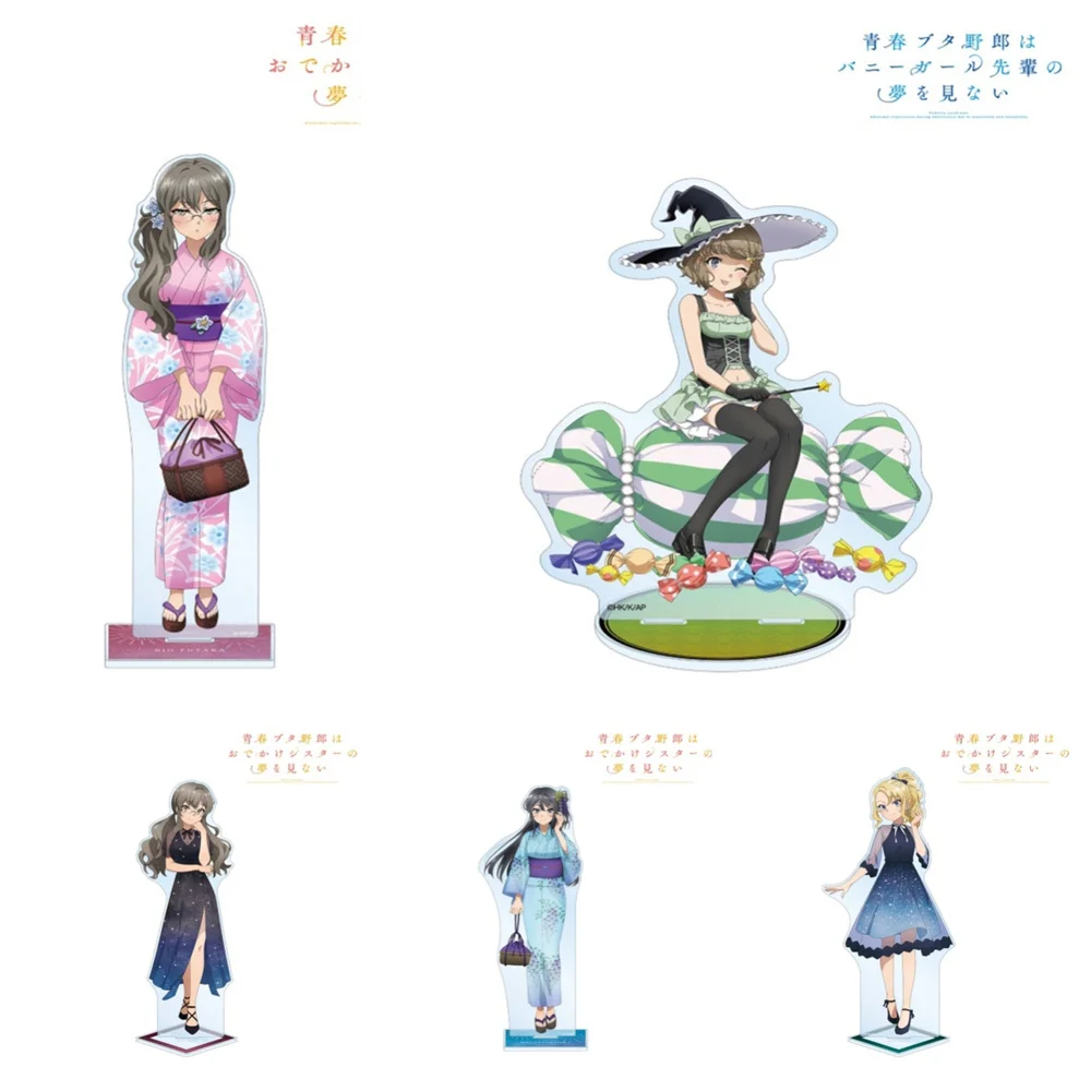 

15CM Anime Rascal Does Not Dream of Bunny Girl Senpai Acrylic Cosplay Charm Characters Ornament Accessories Good Christmas Gifts