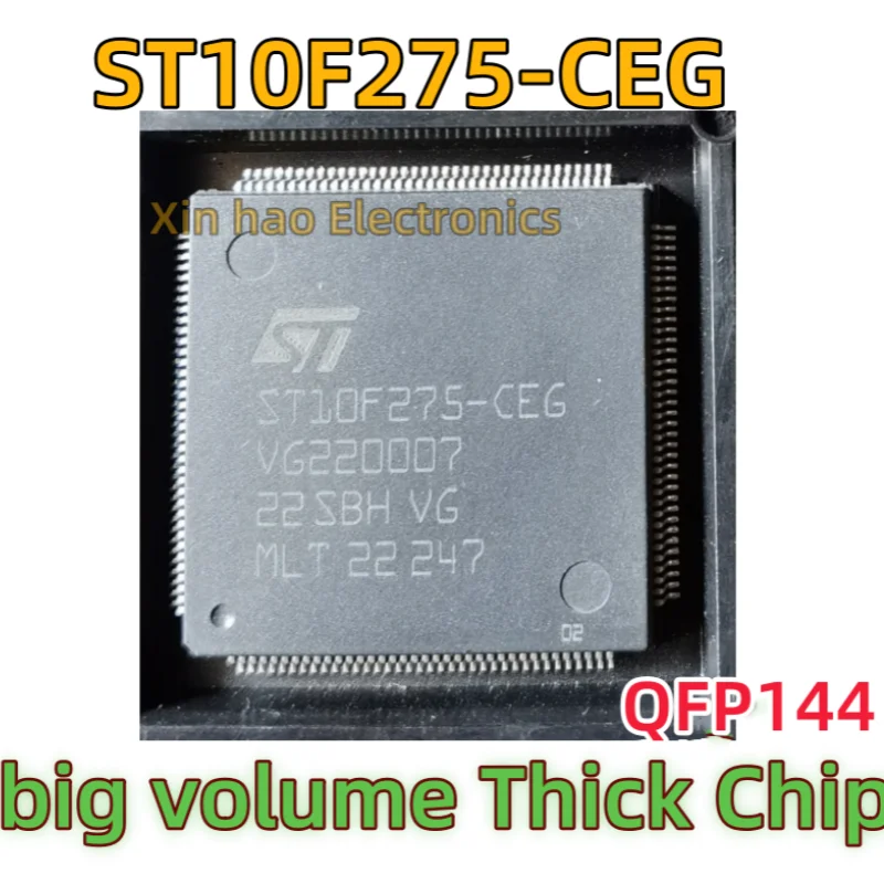 1PCS New Original ST10F275-CEG ST10F275 CEG ST10F275-CFG QFP144 Automotive Computer Board CPU Chip 28X28X3.4mm  Large Volume