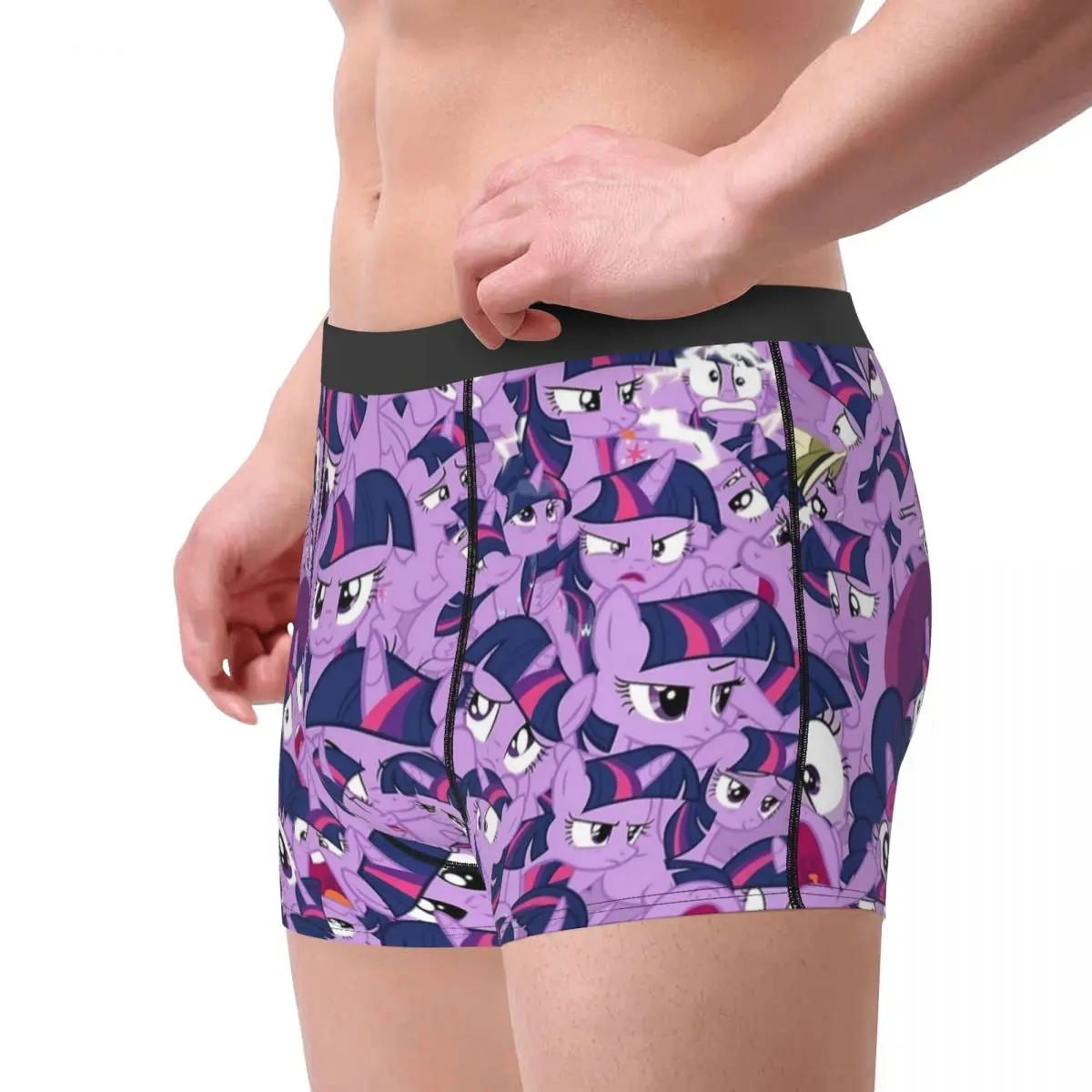 Men's Twilight Sparkle MLP Underwear Novelty Boxer Shorts Panties Homme Breathable Underpants S-XXL