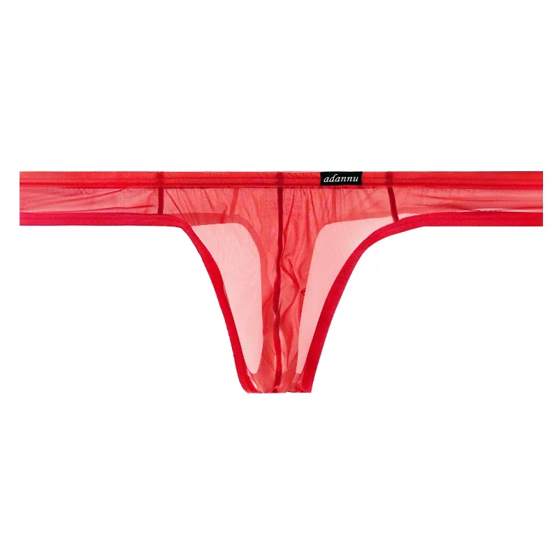 Ultra Thin Sheer Briefs Men Underwear Cooling Knickers Low Rise Bulge Pouch Underpants Soft Mesh Panties Male Thong Pants