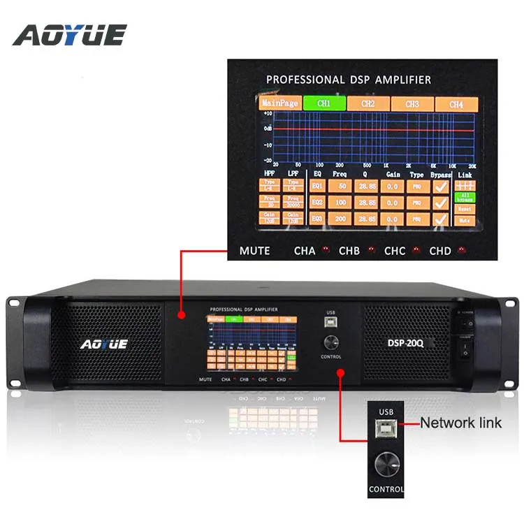 

Products subject to negotiationDSP-20Q 4 channels 4000w stereo dsp amplifier touch screen amplifier modules with dsp