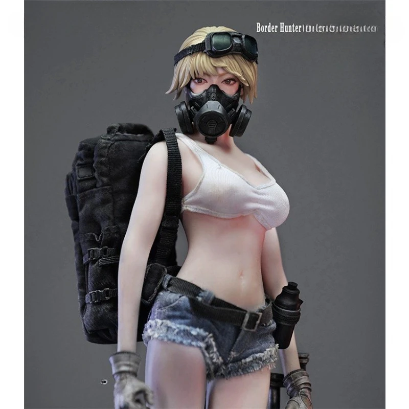 YMT081 1/6 Scale Doll Killer Clothes Set Mask Denim Shorts Waist Pack Female Head Sculpt Model for 12