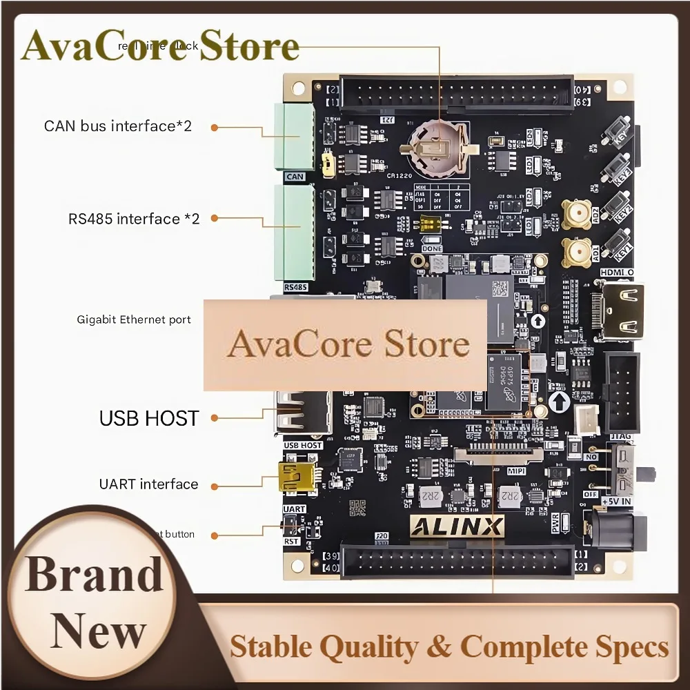 AvaCoreAlinx Black Gold Fpga Development Board Xilinx Zynq Development Board 7020b 7010b 7000 Linux Arm