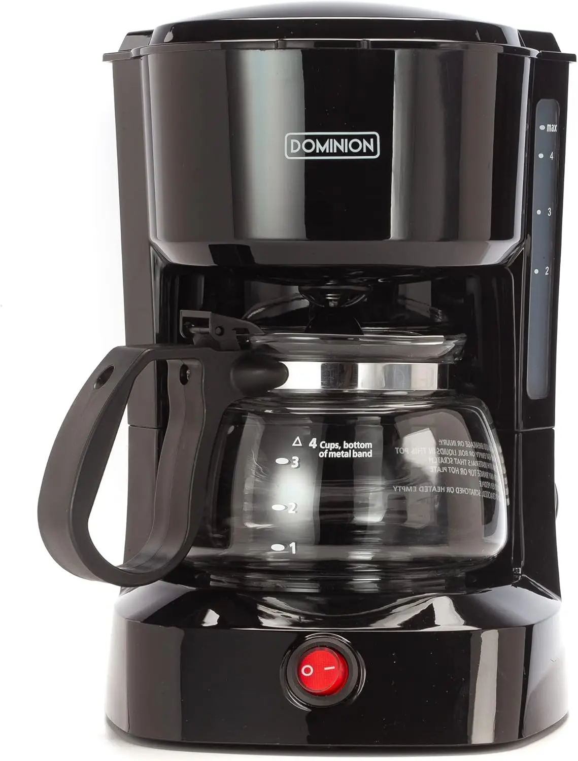 

Dominir Compact Coffee Pot Brewer Machine, Quiet Operation with On/Off LED Indicator Light, Convenient Cord Storage and e,