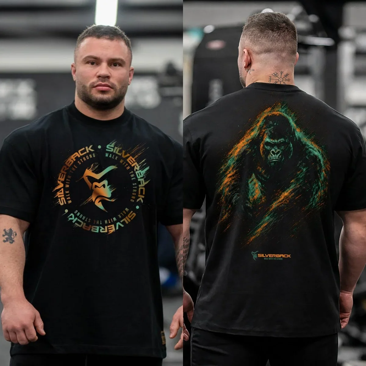Pop Vitruvian T-Shirt Men's Gorilla Tee GYM Graphic Cotton Tee Printing High-end Luxury Unisex Style Both of Men and Women
