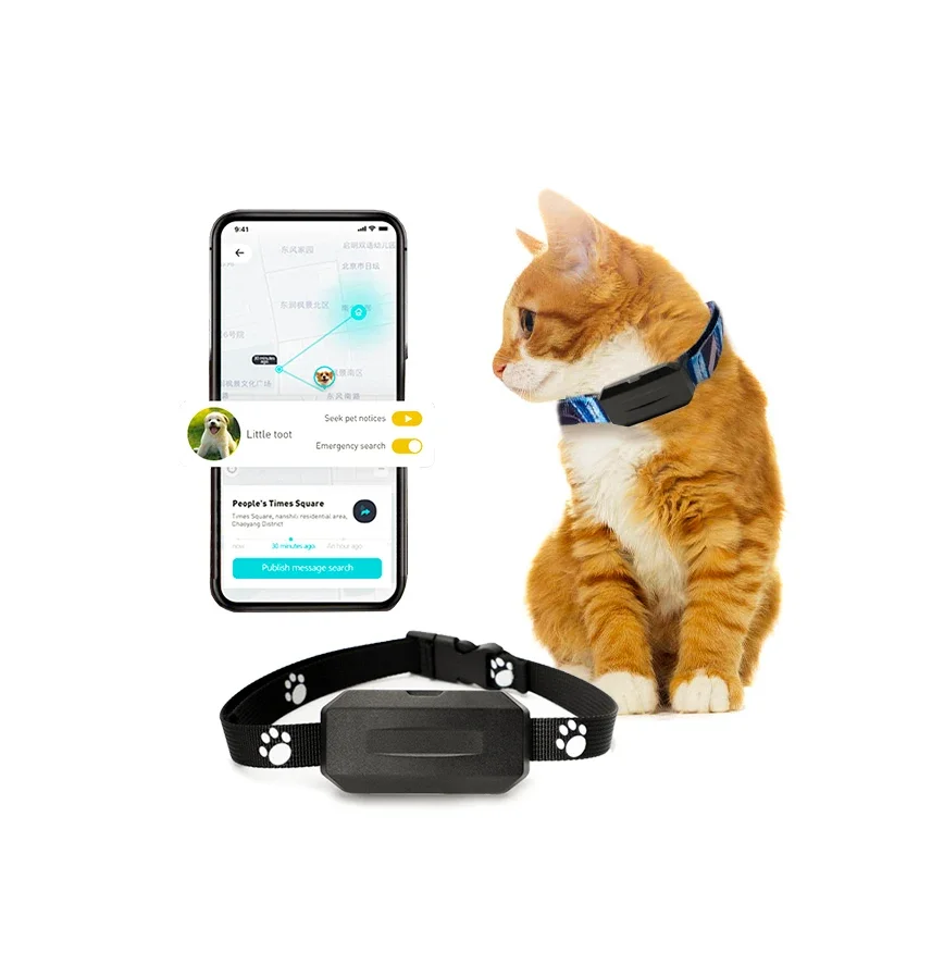 

IP67 Waterproof Animal 4G Gprs Gsm Tracking Device Smart Collar Dog Locator Mini Micro Pet GPS Tracker for Cat