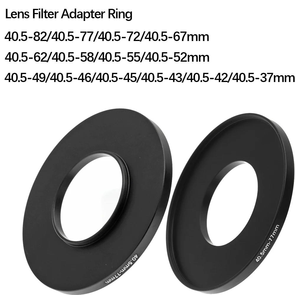 Anel adaptador para filtro de lente de câmera, anel adaptador para cima/para baixo 40.5-82/40.5-77/40.5-72/40.5-67mm para todos os kits de montagem de lente de câmera dslr