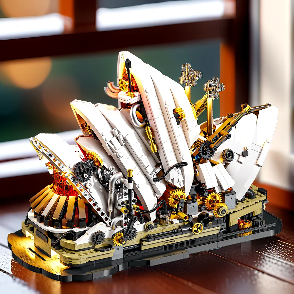 Opera House Style Architectural Building Blocks Modello di assemblaggio Educativo Puzzle fai da te Giocattolo Regalo Display all'ingrosso Decorazioni per il desktop