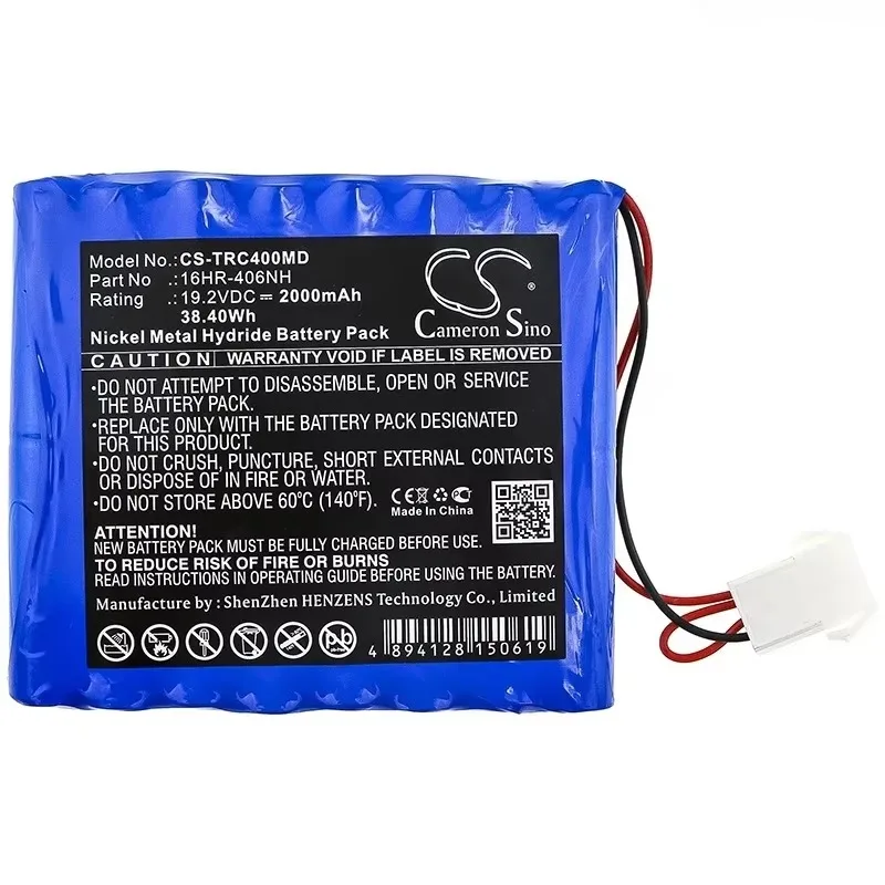 19.2V 2000mAh Medical Battery 16HR-406NH for Trismed Cardipia 400 400H 406NH 406RH 406RSH +TOOL