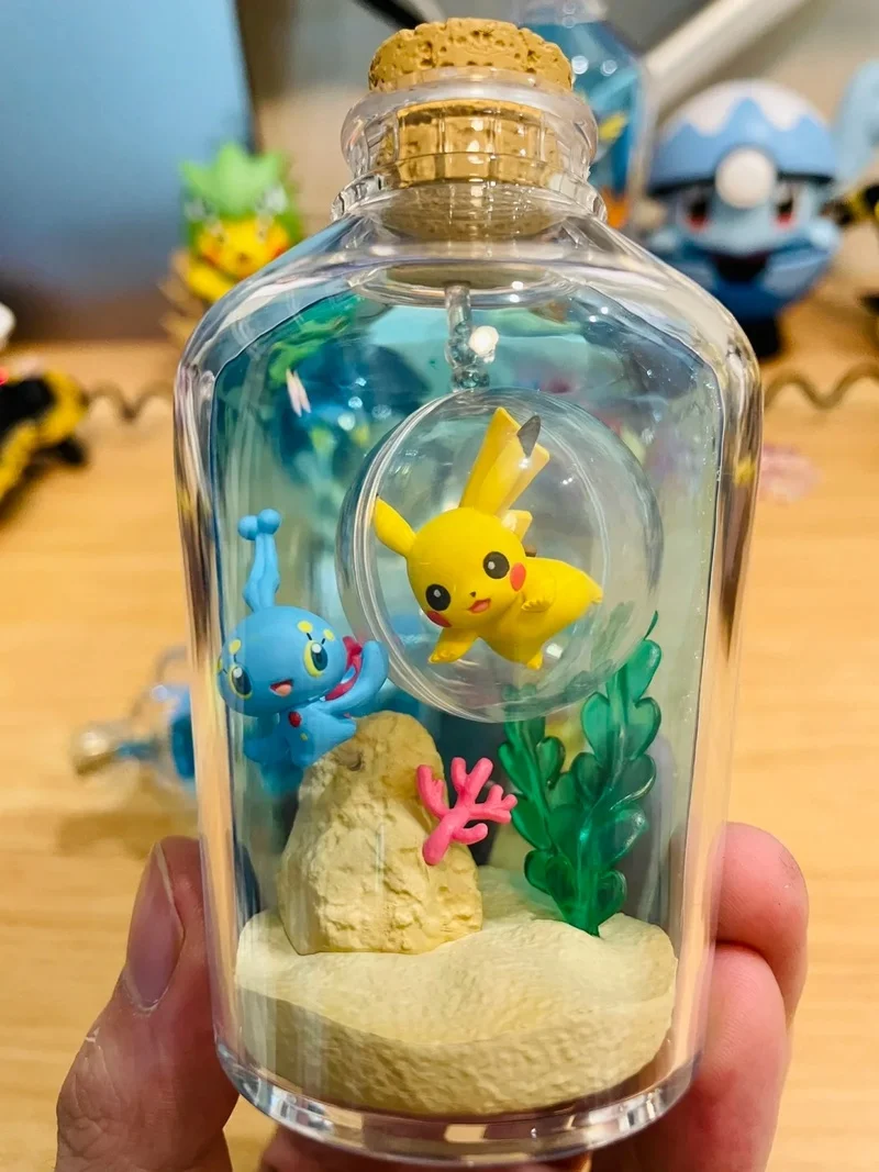 

New Pokemon Figure Milotic Wailord Vaporeon Manaphy Pikachu Aqua Bottle Collection Encounter Of Shining Waterside Doll Blind Box