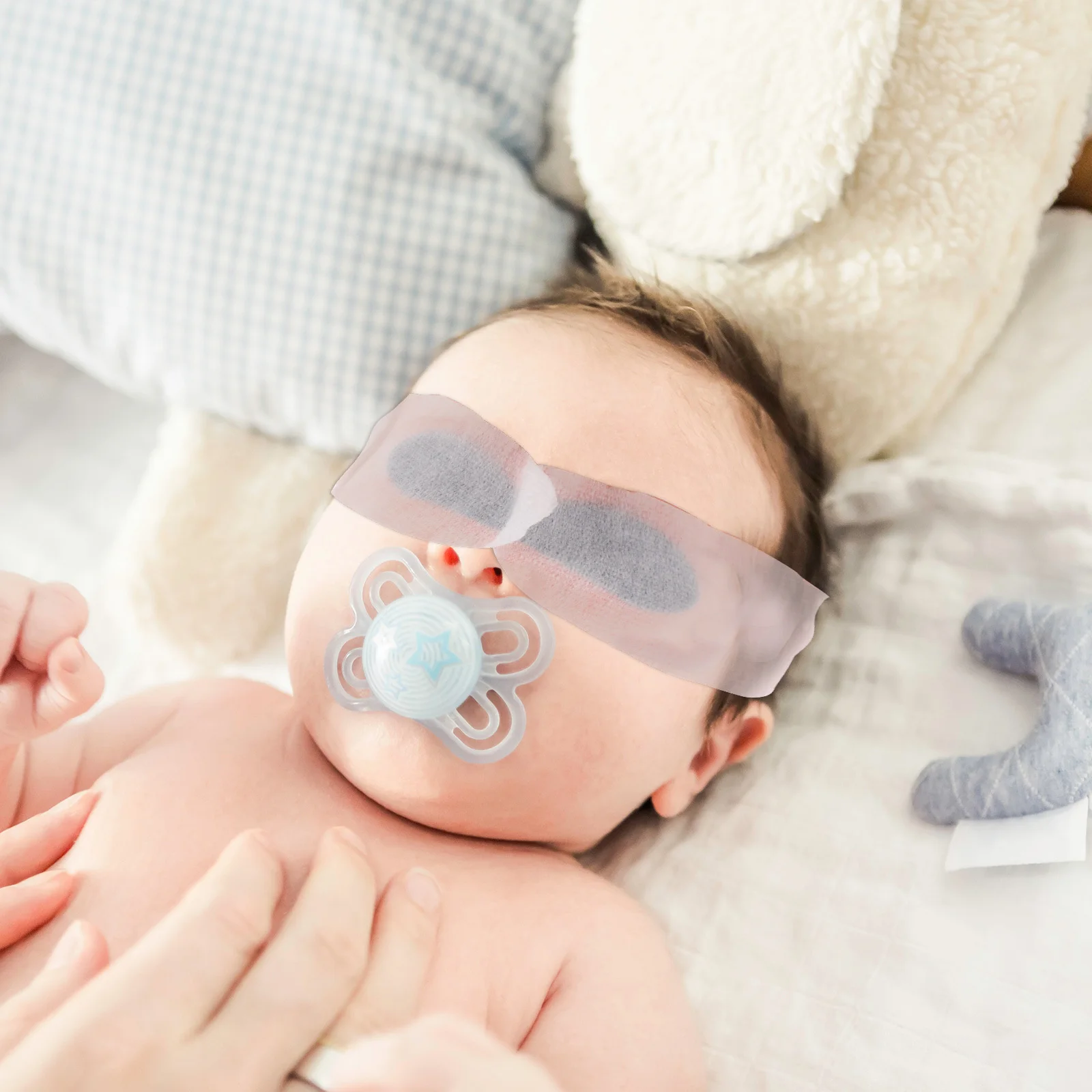 

Infant Eye Mask Blue Light Blocking Sun Protective for Babies Soft Comfortable Fit for Sleep Travel Shopping Breathable Eye