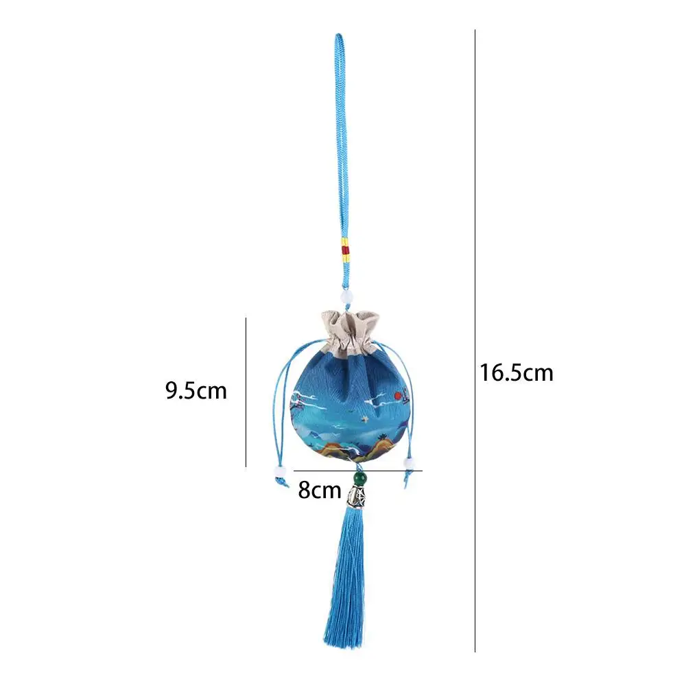 Pouch Hanging Decoration Cloth Flower Tassel Multi Color Chinese Style Storage Bag Women Jewelry Bag Purse Pouch Empty Sachet