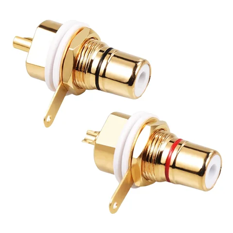 4/8/16PCS RCA 커넥터 오디오 잭 암 소켓 AV 스피커 터미널 섀시 패널 마운트 CMC 커넥터 사이클 너트