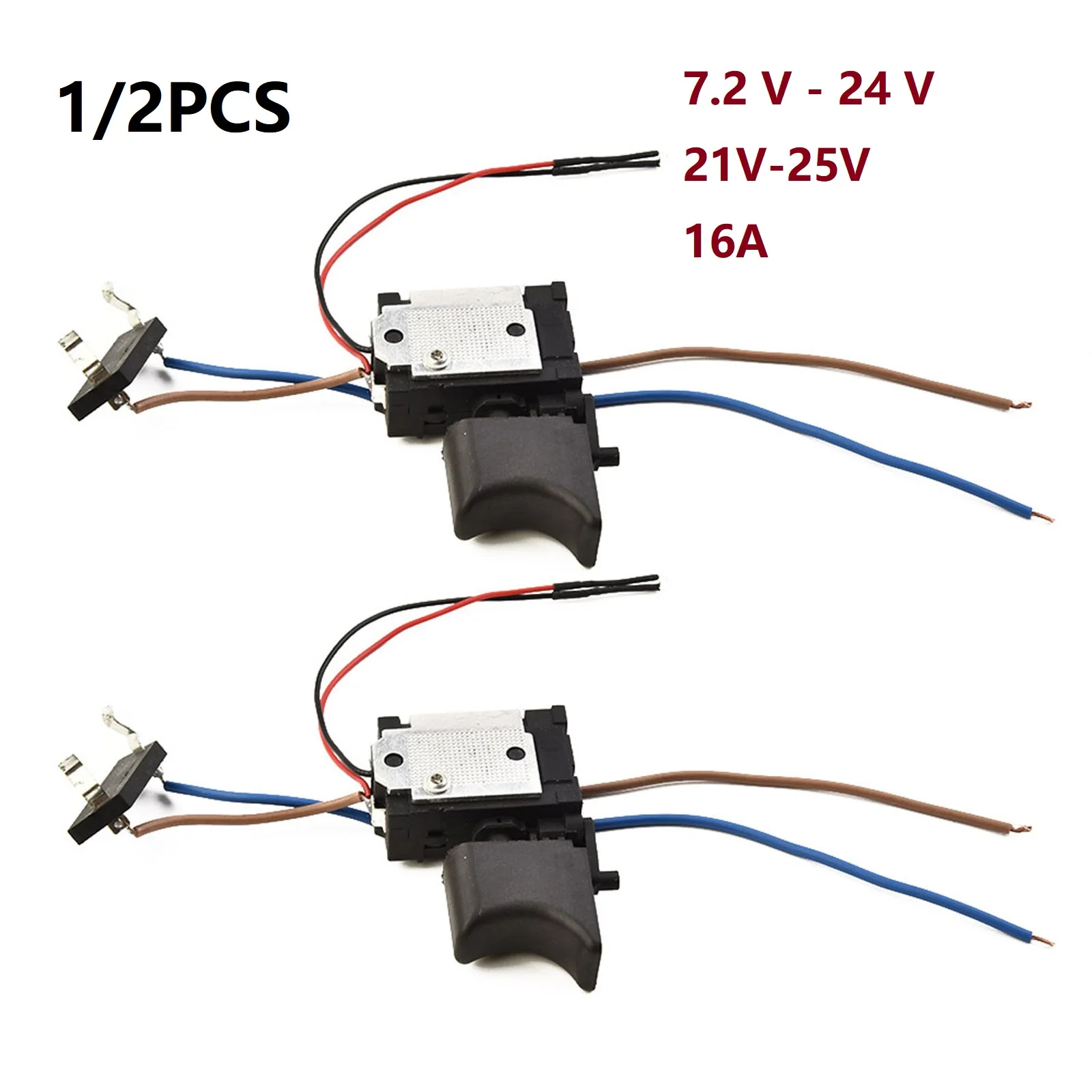 

DC 7.2 V-24 V 16A Electric Drill Control Switch Cordless Drill Trigger-Switch Speed Control Button For Power-Tools Impact Wrench