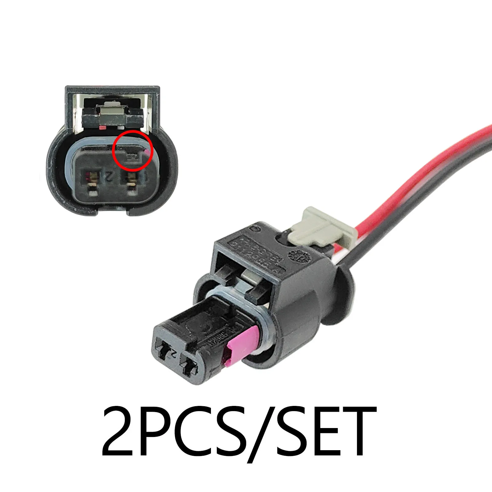 2X 2-Pin Nebelscheinwerfer Stecker Wasserdichte Kabelbaum Stecker Für Audi VW Seat Skoda Mercedes Ersatz 4F0973702 6R0973323 4H0973702A