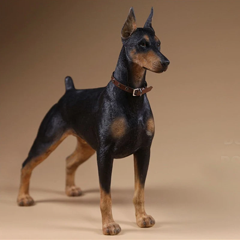 Mnotht 1/6 Schaal Doberman Pinscher Model Collecties Speelgoed Hars Dier Hond Model Voor 12in Action Figure Accessoires Speelgoed