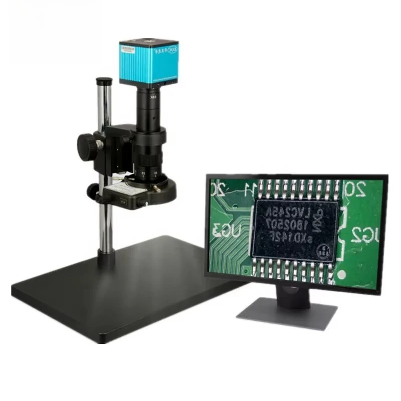 

2MP HD Optical Digital Stereo Microscope with LED Light Source and Trinocular Drawtube 13.3inch Monitor Video Microscope